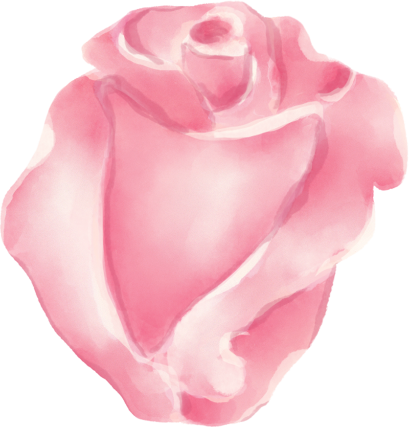 Watercolor Individual Pink Filler Flower