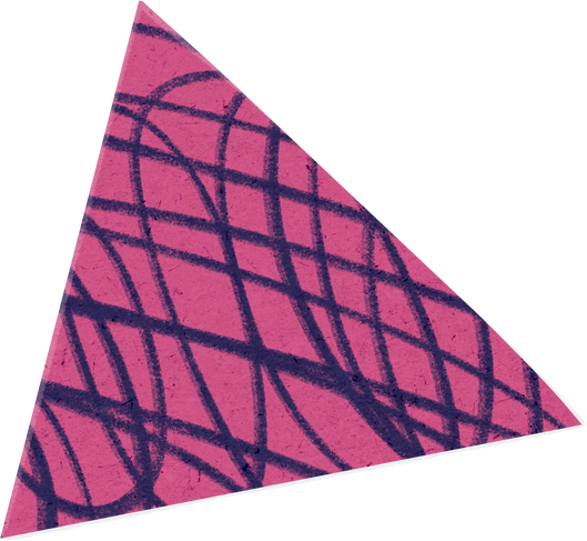 Scribbled Pink and Violet Triangle Paper Cut-out