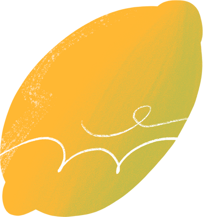 Textured Imperfect Handdrawn Lemon