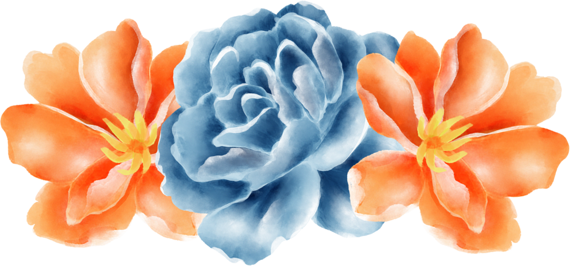 Watercolor Grouped Flowers
