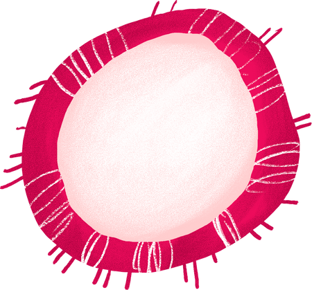 Textured Imperfect Handdrawn Rambutan
