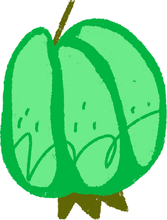 Textured Imperfect Handdrawn Guava