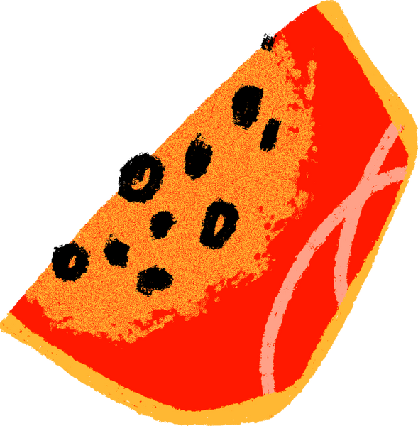 Textured Imperfect Handdrawn Papaya