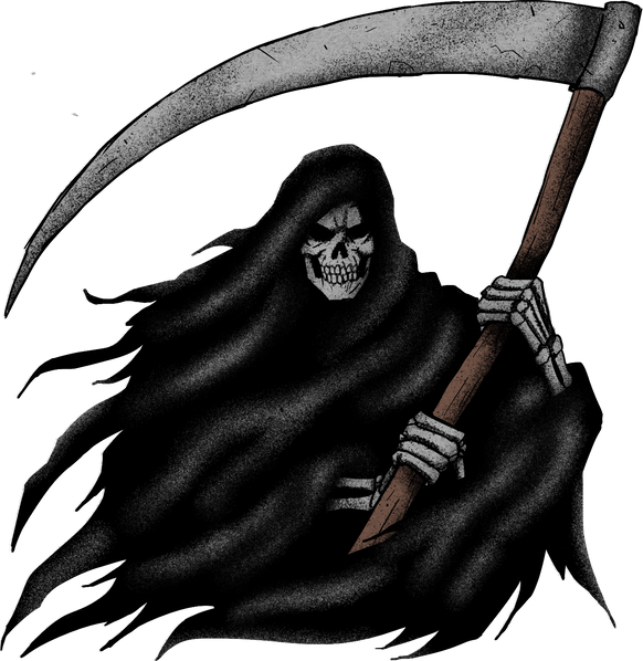 Textued Moody Halloween Grim Reaper